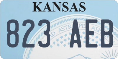 KS license plate 823AEB