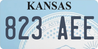 KS license plate 823AEE
