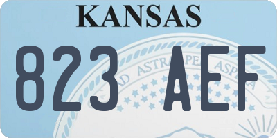 KS license plate 823AEF