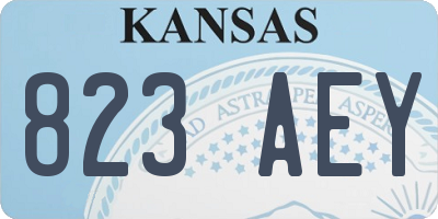 KS license plate 823AEY