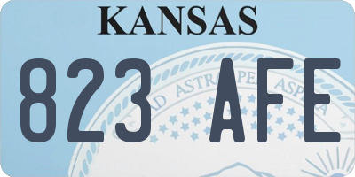 KS license plate 823AFE
