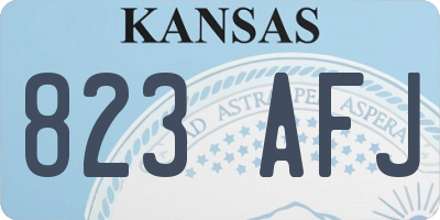 KS license plate 823AFJ