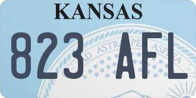KS license plate 823AFL