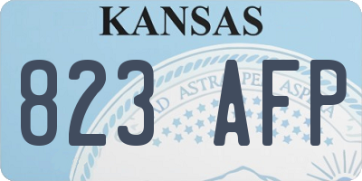 KS license plate 823AFP