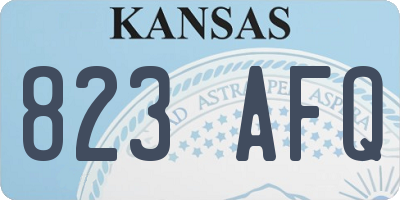 KS license plate 823AFQ