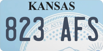 KS license plate 823AFS