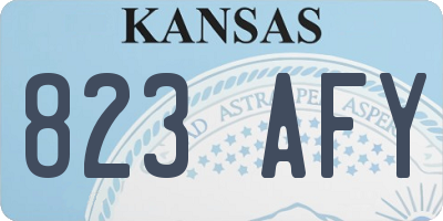 KS license plate 823AFY