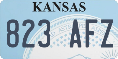 KS license plate 823AFZ