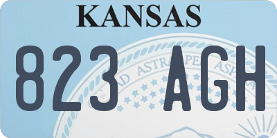 KS license plate 823AGH