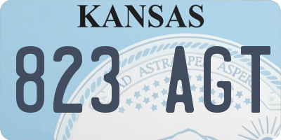KS license plate 823AGT