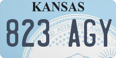 KS license plate 823AGY
