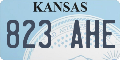 KS license plate 823AHE