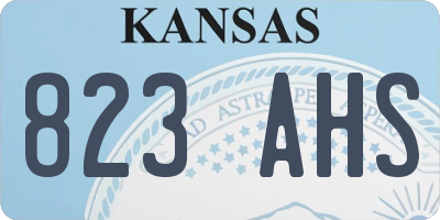 KS license plate 823AHS