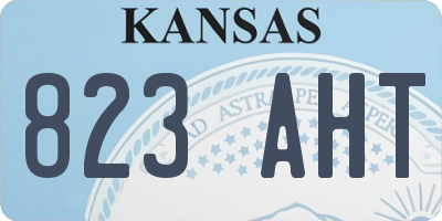 KS license plate 823AHT