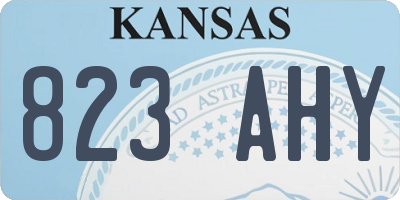 KS license plate 823AHY