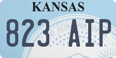 KS license plate 823AIP