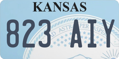 KS license plate 823AIY