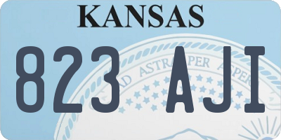 KS license plate 823AJI