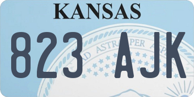 KS license plate 823AJK