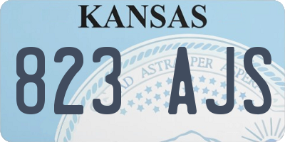 KS license plate 823AJS