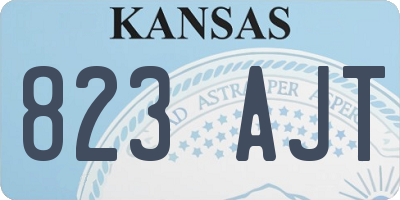 KS license plate 823AJT