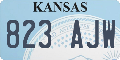 KS license plate 823AJW
