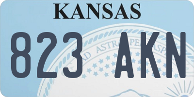 KS license plate 823AKN