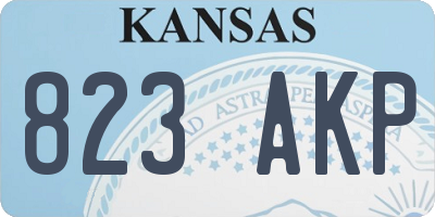 KS license plate 823AKP