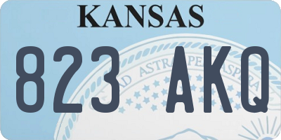 KS license plate 823AKQ