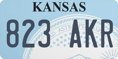 KS license plate 823AKR