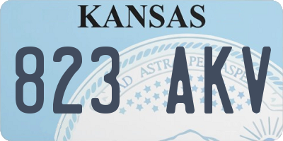 KS license plate 823AKV