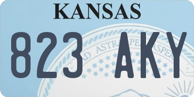 KS license plate 823AKY