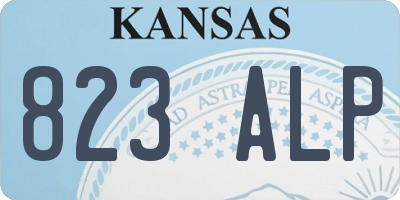 KS license plate 823ALP