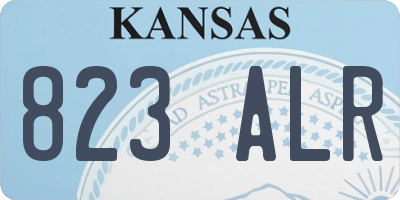 KS license plate 823ALR