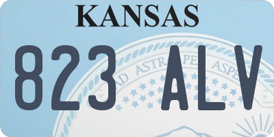KS license plate 823ALV