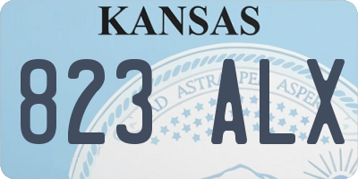 KS license plate 823ALX