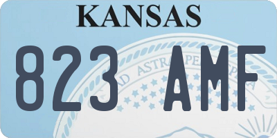 KS license plate 823AMF