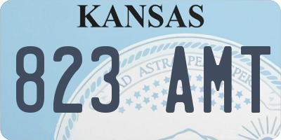 KS license plate 823AMT