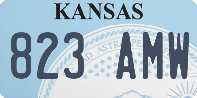 KS license plate 823AMW