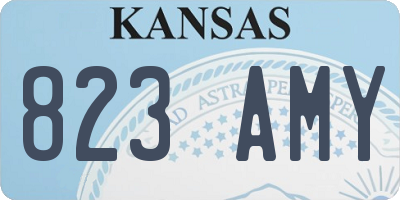 KS license plate 823AMY