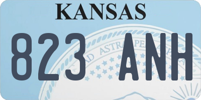 KS license plate 823ANH