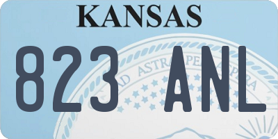 KS license plate 823ANL