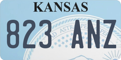 KS license plate 823ANZ