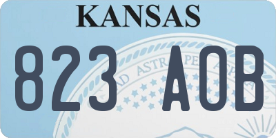 KS license plate 823AOB