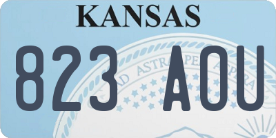 KS license plate 823AOU