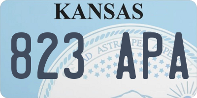 KS license plate 823APA