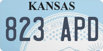 KS license plate 823APD