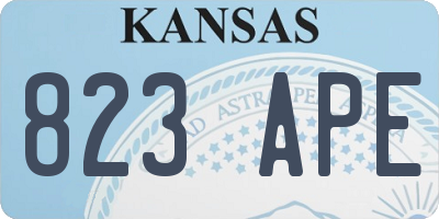 KS license plate 823APE