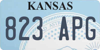 KS license plate 823APG