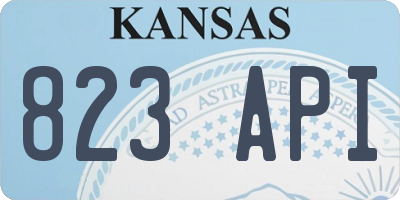 KS license plate 823API
